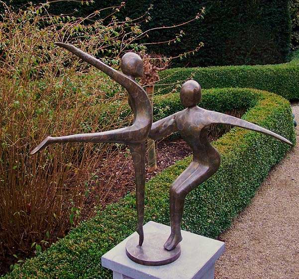 Bronzen tuinbeelden bij Harrie Boerhof Tuincentrum